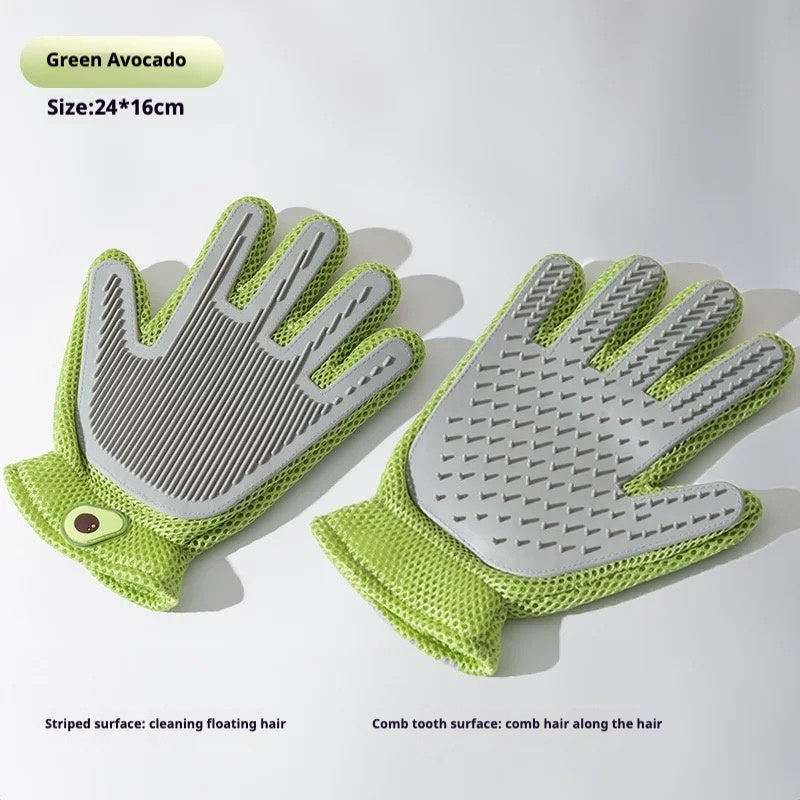 Pet Grooming & De-shedding Glove.