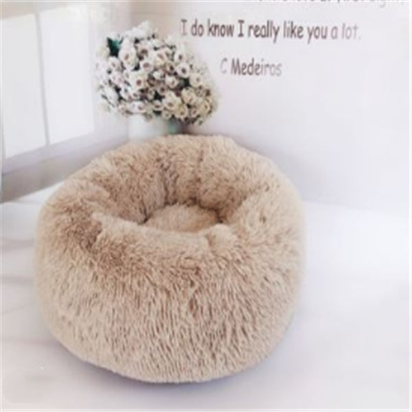 Dog Beds For  Dogs Round Plush Cat Litter Kennel Pet Nest Mat Puppy Beds