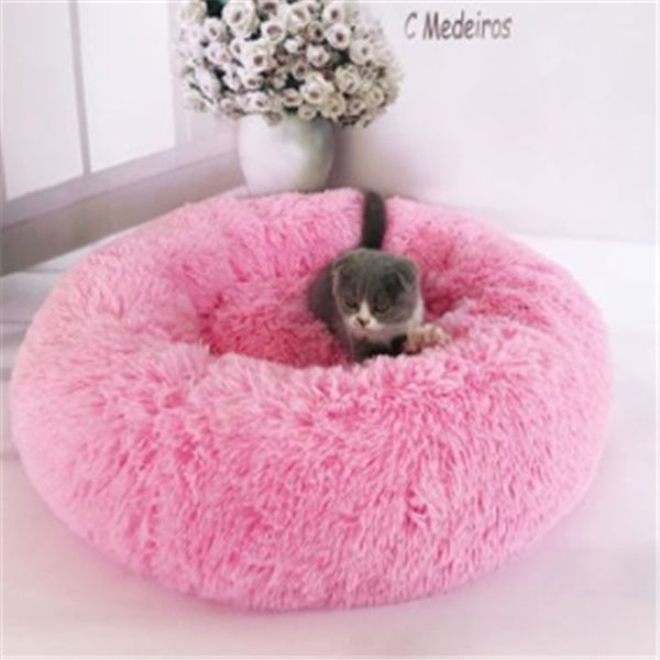Dog Beds For  Dogs Round Plush Cat Litter Kennel Pet Nest Mat Puppy Beds