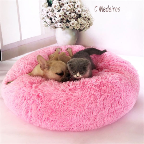 Dog Beds For  Dogs Round Plush Cat Litter Kennel Pet Nest Mat Puppy Beds