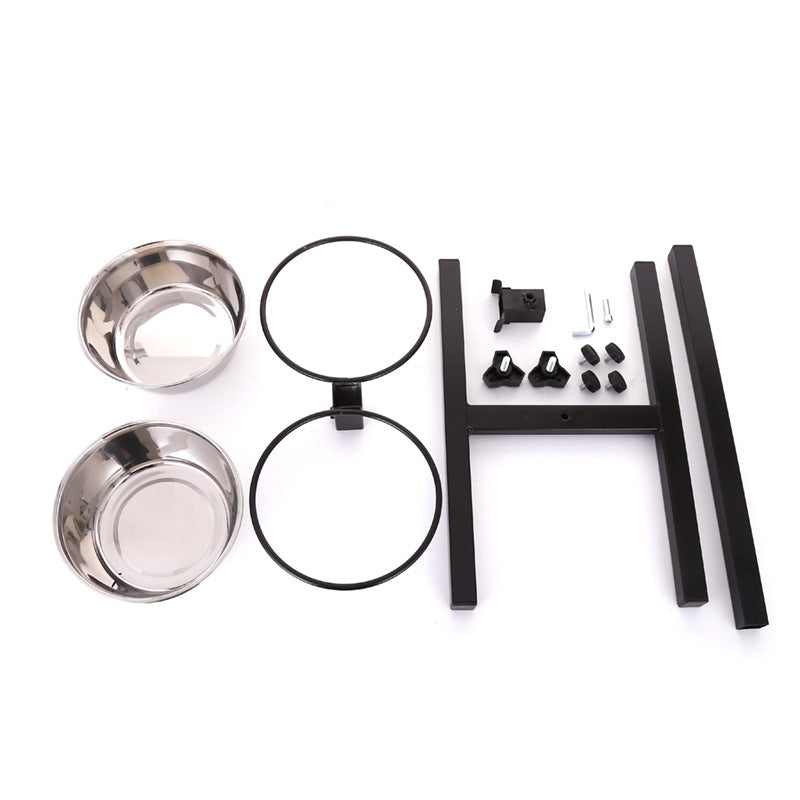 Adjustable Elevated Dog Feeder with Stainless Steel Bowls – 0.7L | Boosts Digestion & Reduces Neck Strain