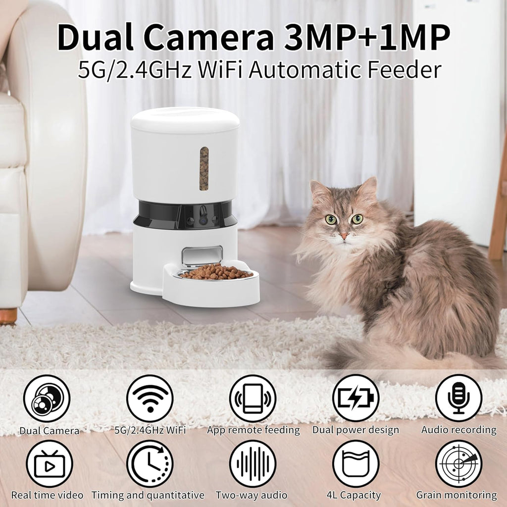 The Smart Chef 4L Wi-Fi Pet Feeder with HD Camera