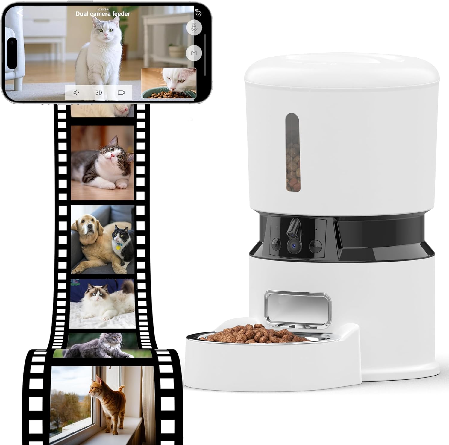 The Smart Chef 4L Wi-Fi Pet Feeder with HD Camera