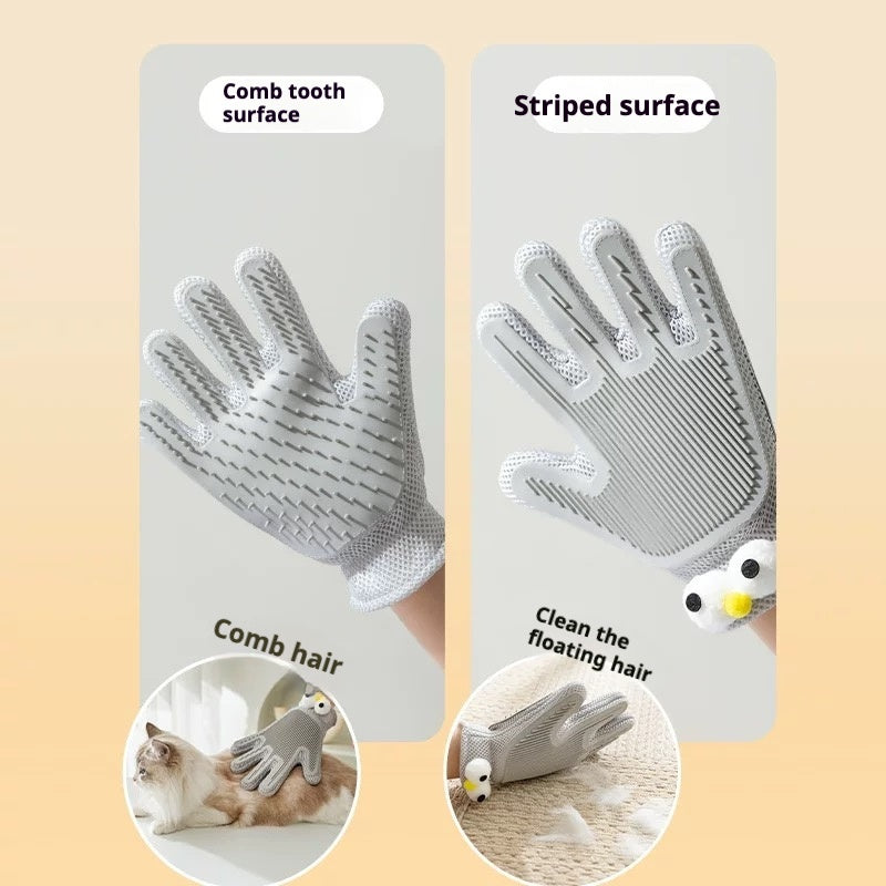Pet Grooming & De-shedding Glove.