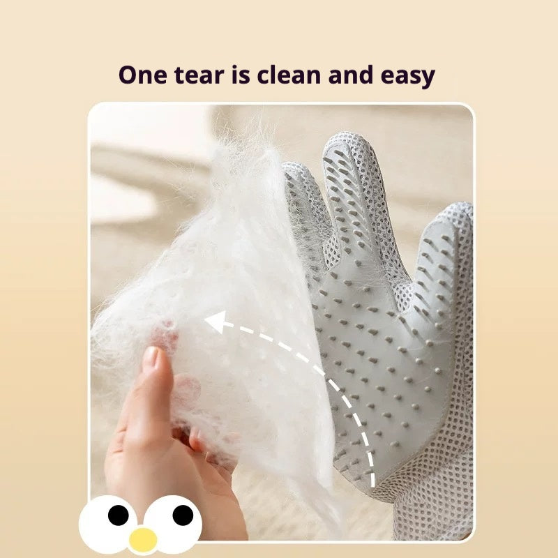 Pet Grooming & De-shedding Glove.