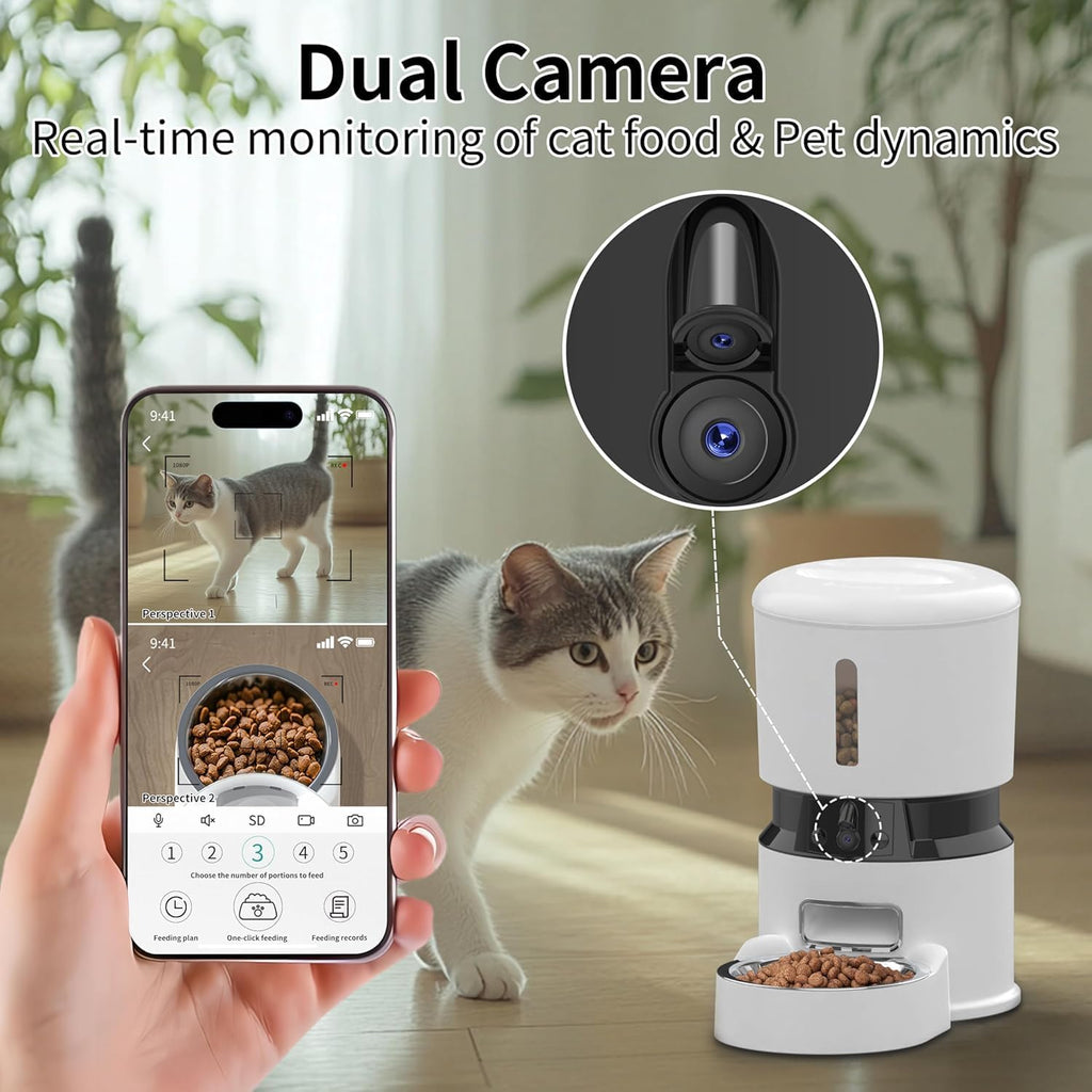 The Smart Chef 4L Wi-Fi Pet Feeder with HD Camera